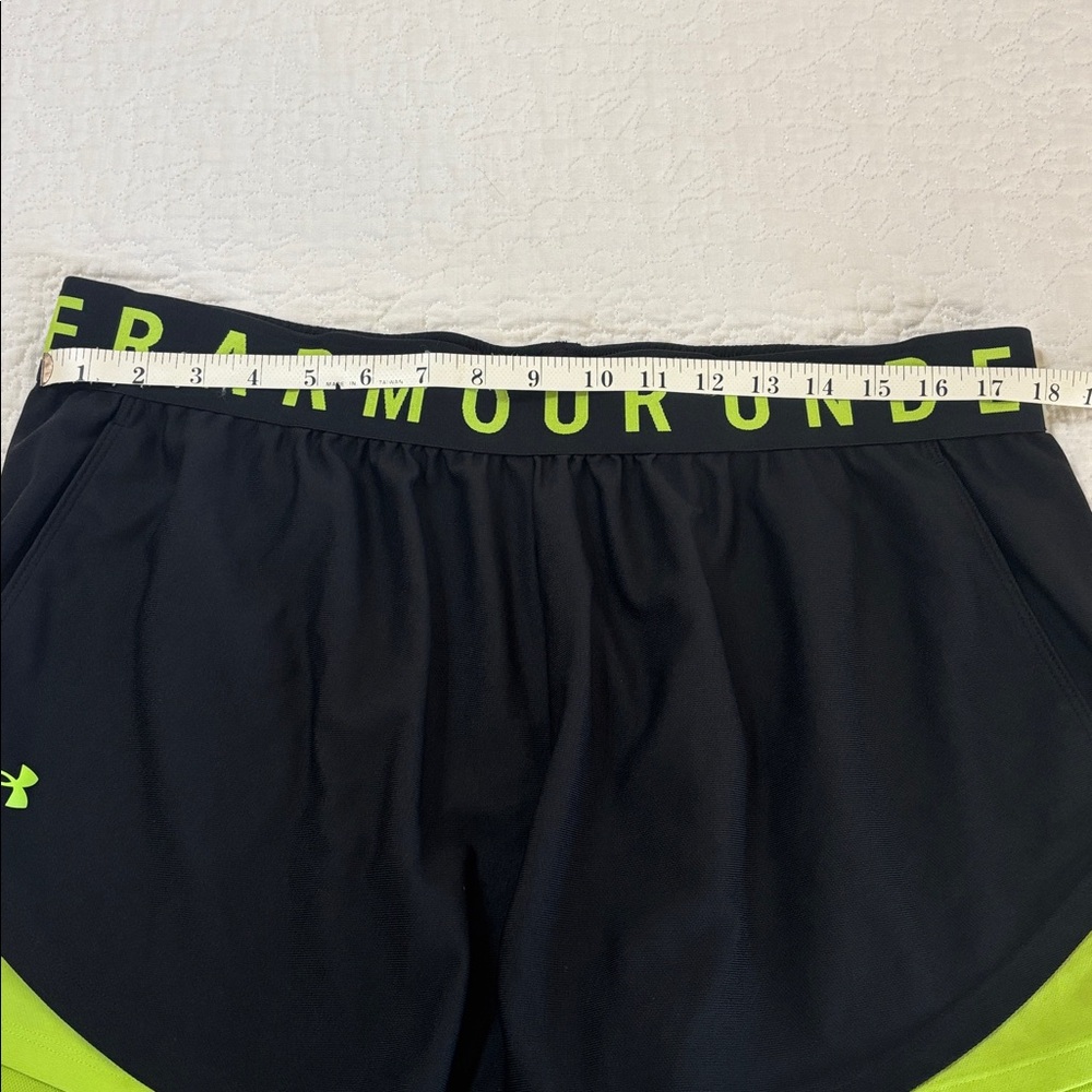 Under Armour Black and Lime Green Performance Shorts - Picture 6 of 8